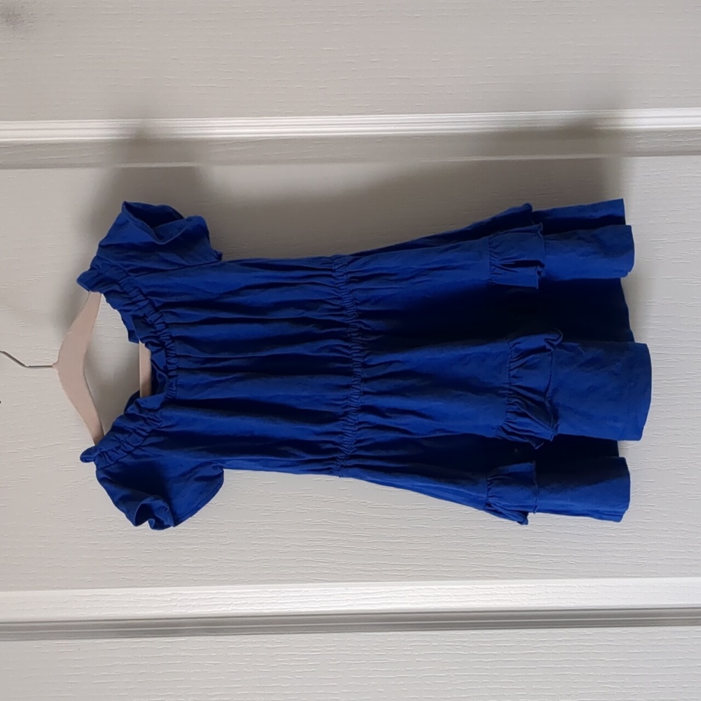 Girls Toddler CREWCUTS Royal Blue Knit Dress 2